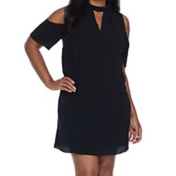 Kaari Blue Cold shoulder sz 2 LBD like new! - Picture 3 of 6